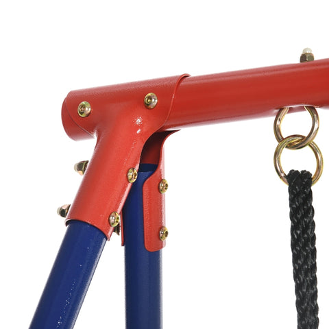 Rootz Swing Frame - Kids Playground Set - Children's Outdoor Playset - Durable Steel Frame - Adjustable Ropes - Multi-Activity Fun - 435cm x 135cm x 177cm