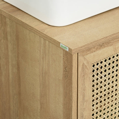 Rootz kleankin Boho badkamermeubel - stijlvolle opbergoplossing - functionele wastafelkast - modern boho-ontwerp - duurzaam hout - 60 cm x 39 cm x 60 cm