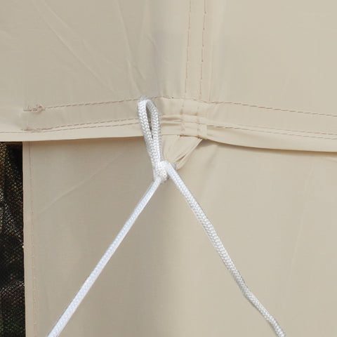 Rootz Garden Pavilion - Gazebo - Outdoor Shelter - Mosquito Protection - 3x3m - 4 Mosquito Nets - Double Roof - Grey