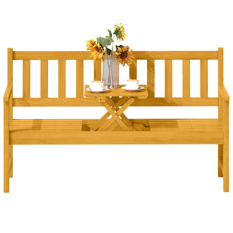 Rootz 2-Seater Garden Bench - Weatherproof Bench - Outdoor Seating - 320kg Load - Yellow Finish - 149x56.5x89cm