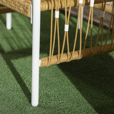 Rootz Garden Furniture Set - 3-piece - Bistro Set - Garden Seating Group - Pe Rattan - PE Rattan - Polyester - Yellow - Cream - 72 Cm X 66 Cm X 64 Cm