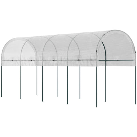 Rootz Plant Protection Canopy - Tomato Greenhouse - Garden Shelter - Curved Roof - Steel Frame - Heavy Duty Tarpaulin - 400cm x 120cm x 170cm