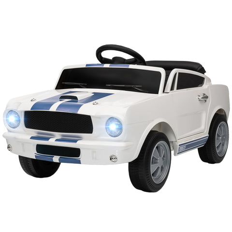 Rootz Kinder ElektroAuto 12V Electric Car - Kids Ride-On Car - Remote Control Vehicle - Strengthens Parent-Child Bond - 97L x 51.5H cm - White
