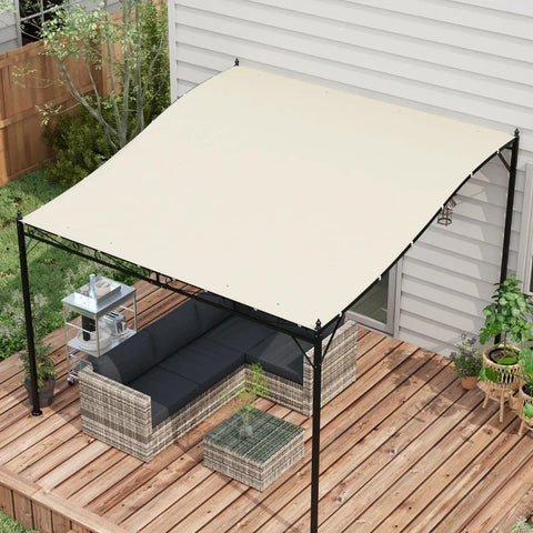 Rootz Awnings - Sun protection - Canopy Awning - Replacement Canopy - Weather Resistant - PU coating - UV30+ protection - Polyester fabric - Beige - 297L x 243W cm