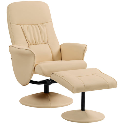 Rootz Relaxation Armchair - Recliner Chair - Rotating Chair - 360° Rotation & 145° Recline - 76cm x 81cm x 101cm Armchair, Footrest 50cm x 41cm x 41cm