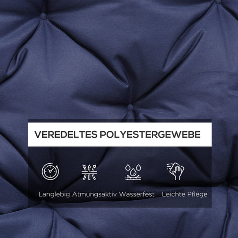 Rootz Garden Seat Cushions - Bench Cushions - Chair Padding - Thick Foam Comfort - 150L x 98W x 8D cm