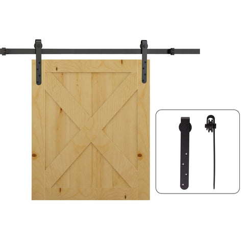 Rootz Sliding Door Kit - Glass Door System - Space-saving Solution - Carbon Steel Black - Max Width 90cm - Door Thickness 20-25mm - Load Capacity 20kg