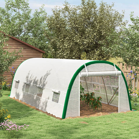 Rootz Garden Tunnel Greenhouse - Polytunnel - Plant Shelter - UV Protection - 593cm x 300cm x 200cm