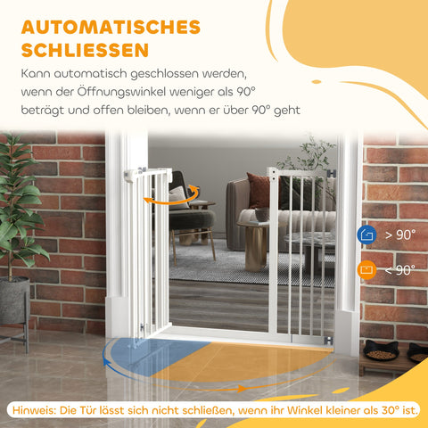 Rootz Door Protection Grille - Barrier Grilles - Protective Grilles - Metal & Plastic - 74-80/87-94 cm - White - Easy Install - 68cm x 77cm