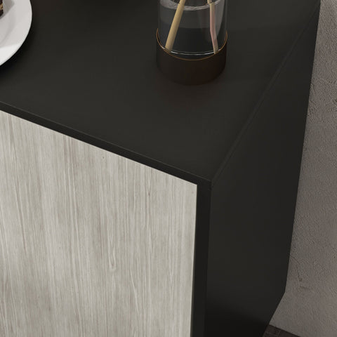Rootz Kitchen Buffet Storage Furniture - Sideboard - Cabinet - Adjustable Shelves - 121cm x 37cm x 75cm - Modern Design