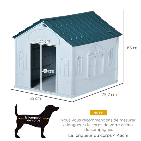 Rootz Outdoor Dog House - Pet Shelter - Canine Home - Durable & Weather-Resistant - 65 x 75.7 x 63 cm