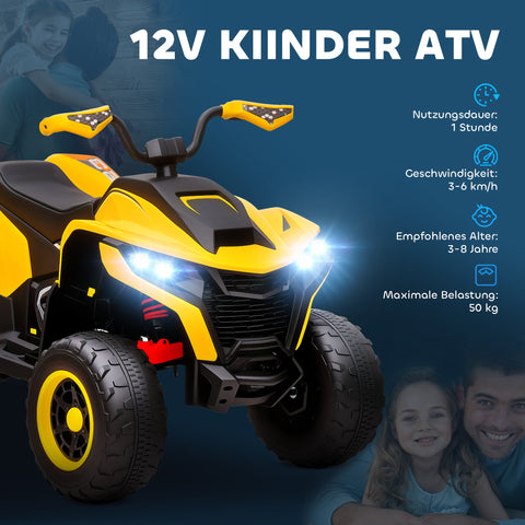 Rootz Elektro-Quad Ride-On Toy - Electric ATV - Kids Vehicle - 3-6 km/h Speed - LED & USB - 101cm x 69cm x 75cm