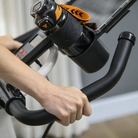 Rootz Exercise Bike - Indoor Cycling Bicycle - Home Trainer - 8kg Flywheel - Adjustable Resistance - Steel Frame - 103cm x 53cm x 100-114cm