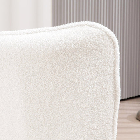 Rootz Wingback Accent Chair - Reading Nook Chair - Lounge Chair - Faux Lamb Fabric - High-Density Foam - 71cm x 77cm x 102cm