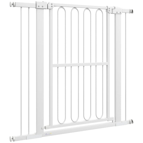 Rootz Adjustable Stair Gate - Pet Gate - Door Grille - Secure Locking - 76-104W x 94H cm