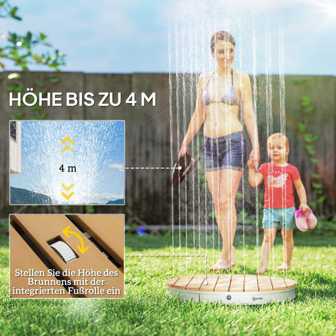 Rootz Portable Outdoor Shower Set - Garden Shower - Outdoor Water Fountain - UV & Frost Resistant - Ø70.5 x 7.5H cm