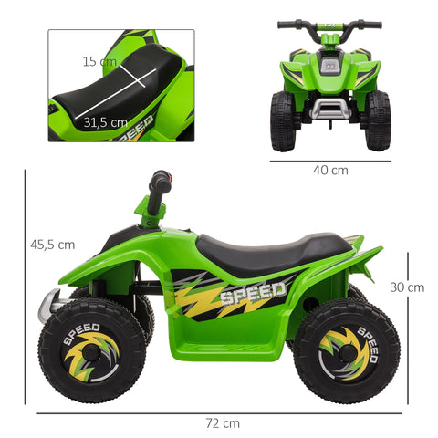 Rootz Quad Electric for Children - Kids Ride-On - Battery Operated Vehicle - Forward & Reverse Gear - 72 x 40 x 45.5 cm - Safe 2.8-4.6 km/h Speed