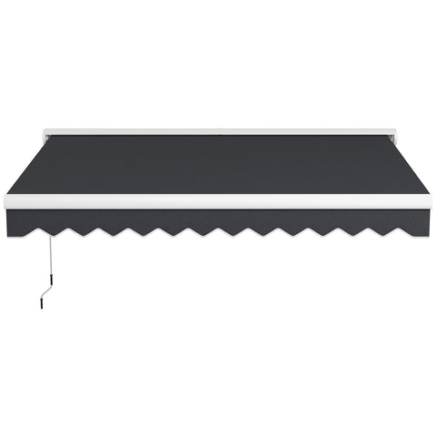 Rootz Extendable Awning Fabric - Balcony Canopy - Terrace Shade - Waterproof Polyester - 295cm x 250cm, Remote Control, Aluminum
