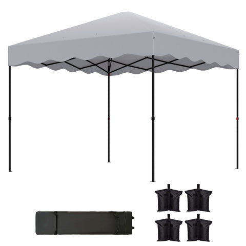 Rootz 3 x 3m Pop-Up Pavilion - Garden Tent - Adjustable Gazebo - UV Protection - 297x297x287cm