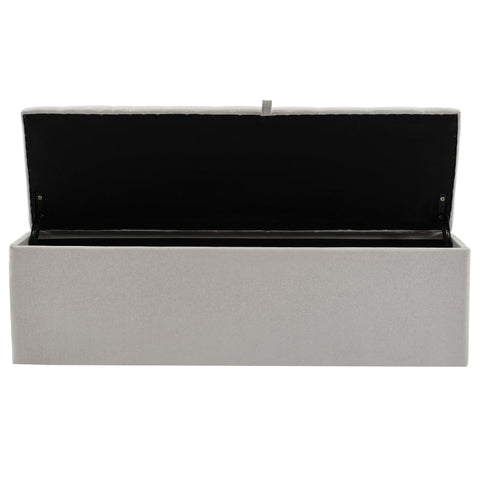 Rootz Upholstered Bench - Bed Stool - Storage Box - Generous Storage - 141L x 41.5W x 47H cm