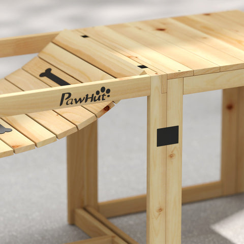 Rootz Dog Agility Set - Training Structure - Skills Enhancement - Spruce Wood - Bridge/Platform/Stairs - 120cm x 50cm x 56cm