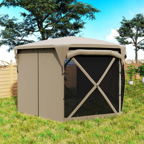 Rootz 3 x 3.5 Pop-Up Garden Tent - Pavilion - Gazebo - UPF30+ Protection - 345cm x 300cm x 210cm
