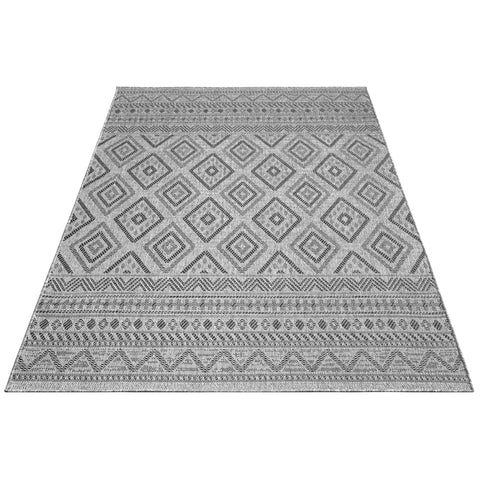 Scandinavian Style Flatweave Rug – Geometric Patterns – Indoor & Outdoor – Durable Polypropylene