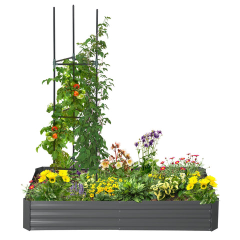 Rootz Metal Raised Bed - Planter Box - Plant Holder - Boosts Root Growth - 180cm x 90cm x 29.5cm