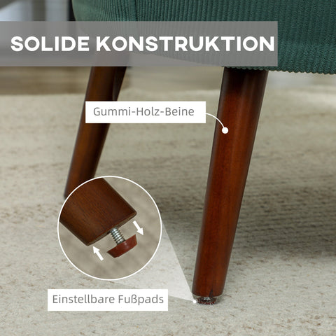 Rootz Modern Armchair - Padded Accent Chair - Upholstered Recliner - Cozy Comfort - 69cm x 69.5cm x 78cm