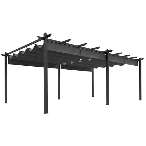 Rootz Sliding Pavilion Pergola - Terrace Shade - Garden Shelter - UV Resistant - 597cm x 358cm x 223cm