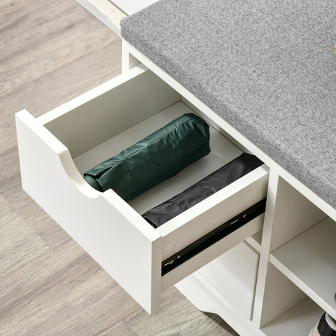 Rootz Shoe Bench Shoe Cabinet - Shoe Storage - Entryway Organizer - Comfortable Seat Cushion - 80.5cm x 30.5cm x 43.5cm