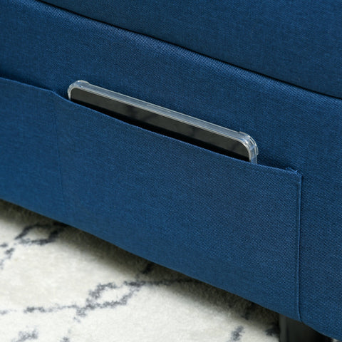 Rootz 3-in-1 Folding Chair Bed - Recliner - Chaise Longue - Adjustable Backrest - 65.5L x 104W x 81H cm - Portable with Wheels and Side Pocket