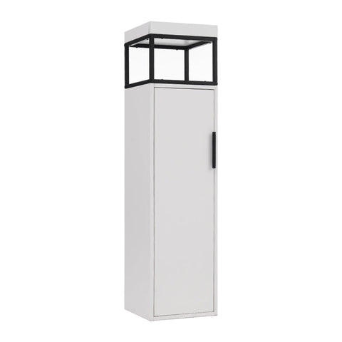 Rootz Bathroom Cabinet - Storage Unit - Bathroom Shelf - Soft Close - 30L x 30W x 120H cm - White and Black Finish - Wall Mounted