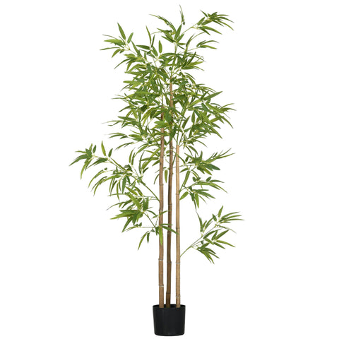 Rootz Artificial Bamboo Plant - Faux Houseplant - Decorative Greenery - Easy Care - 180cm x Ø15cm x 14cm Cement Pot