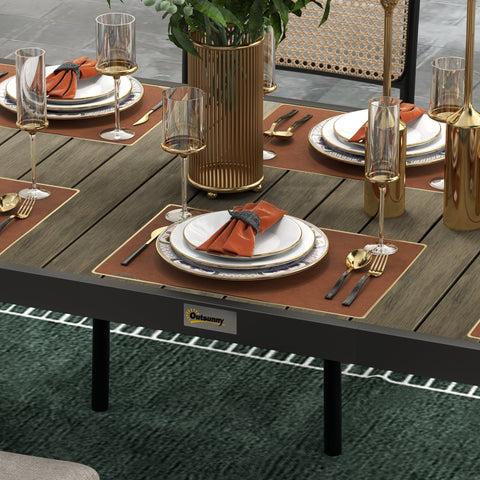 Rootz Garden Table for 8 - Outdoor Lounge Table - Patio Table - Weather-Resistant - 190 x 90 x 74 cm