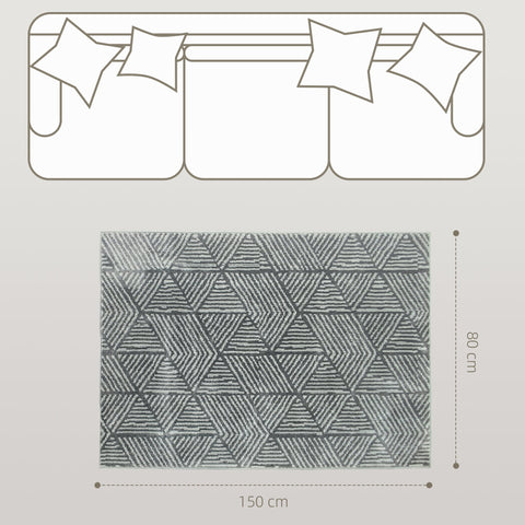 Rootz Living Room Carpet - Washable Lane Carpet - Modern Style Rug - Allergy-Friendly - 150 x 80 x 1.5 cm