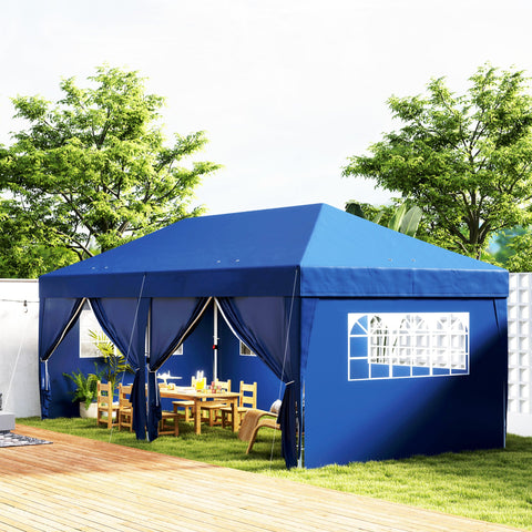 Rootz Garden Pavilion - Outdoor Tent - Foldable Canopy - UV Protection - 590cm x 295cm x 285cm - Easy Transport Bag