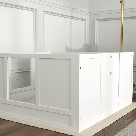 Rootz Puppy Crate for Small/Medium Dogs - Dog Litter Box - Pet Shelter - Adjustable Entrance - Non-Slip Pads - 100 x 96 x 48 cm