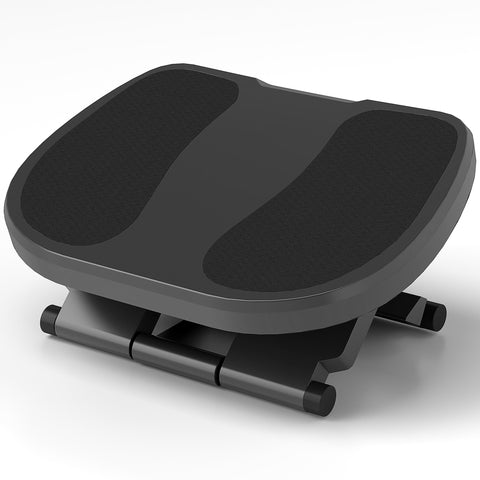 Rootz Footrest Under Desk - Height Adjustable - Tilting 0-30° - Massage Function - 45cm x 34cm x 10-16.5cm