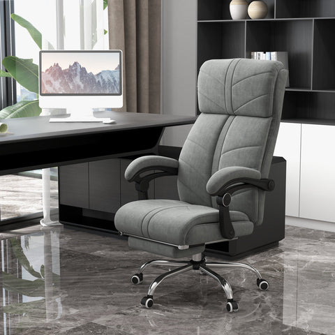 Rootz Massage Office Chair - Heated Recliner - Ergonomic Chair - Relaxation - Grey 64 x 70 x 109-117 cm