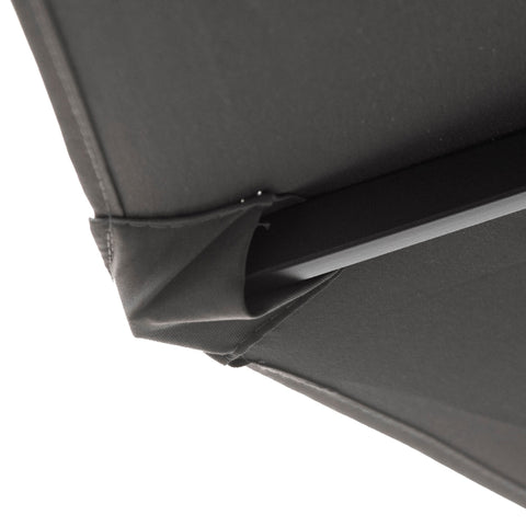 Rootz XXL Garden Parasol - Outdoor Screen - Sunshade Umbrella - Optimal Sun Protection - 4.6m x 2.7m x 2.4m - Steel Mast - High-Tight Polyester - Grey