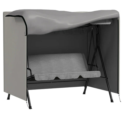 Rootz Porch Swing Cover - Tear Resistant - Waterproof Dustproof - Large Square - Oxford Polyester - Gray - 177L x 114W x 152H cm
