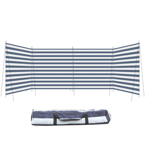 Rootz Portable Foldable Camping Wind Protection - Screen - Barrier - Shields Wind, Sun, and Views - 540cm x 150cm - Includes Transport Bag and Steel Rods