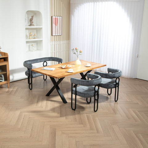 Rootz Double Sofa - Modern Couch - Chenille Loveseat - Comfort & Style - 118L x 53W x 71H cm