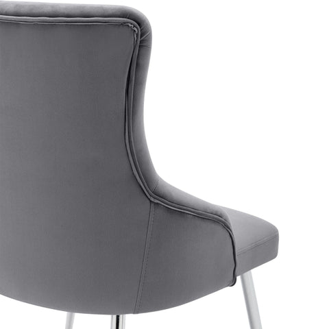 Rootz Modern Dining Chair - Velvet Upholstered Chair - Luxurious Velvet Seat - High Comfort - 54.5L x 58.5W x 87.5H cm