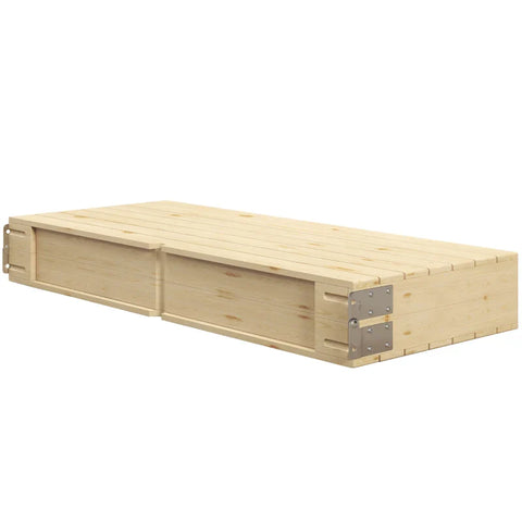 Rootz Campingtafel - Opvouwbaar - 4 Zitplaatsen - Paraplugat - Houten tafelblad - Aluminium frame - Dennenhout - Metaal - Natuurlijk hout - 85,5 X 72,5 X 67cm