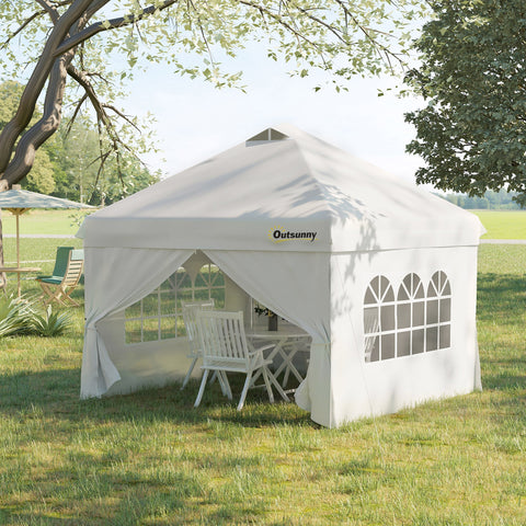 Rootz Pop-Up Garden Pavilion - Barnum Tent - Event Canopy - Easy Setup - 300cm x 300cm x 284cm