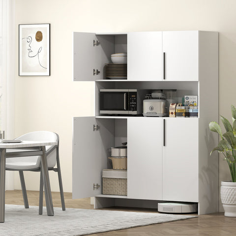 Rootz Kitchen Cabinet - Storage Unit - Pantry Organizer - Spacious Worktop - 40t x 175h cm