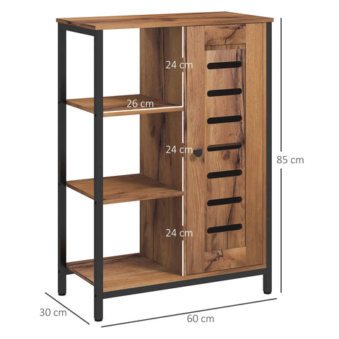 Rootz Freestanding Bathroom Cabinet - Industrial Design - Rustic Storage Shelf - Adjustable Shelves - 60cm x 30cm x 85cm