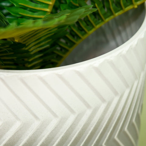 Rootz Set of 2 Flower Stands - Plant Stands - Decorative Plant Holders - Metal Frame - Stability - Unique Leg Design - Easy Assembly - Ø30 x 67H cm / Ø25 x 52H cm